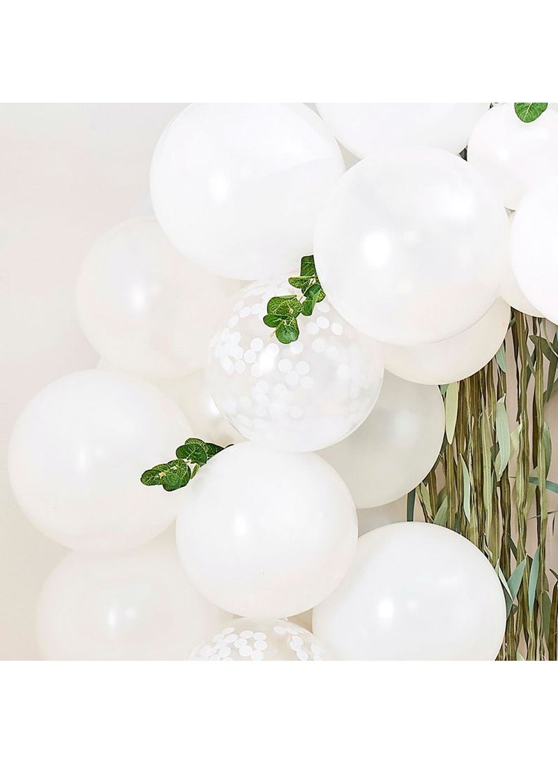 Ginger Ray Balloon Arch Kit White Eucalyptus Latex Decor DIY 3m - Image 3