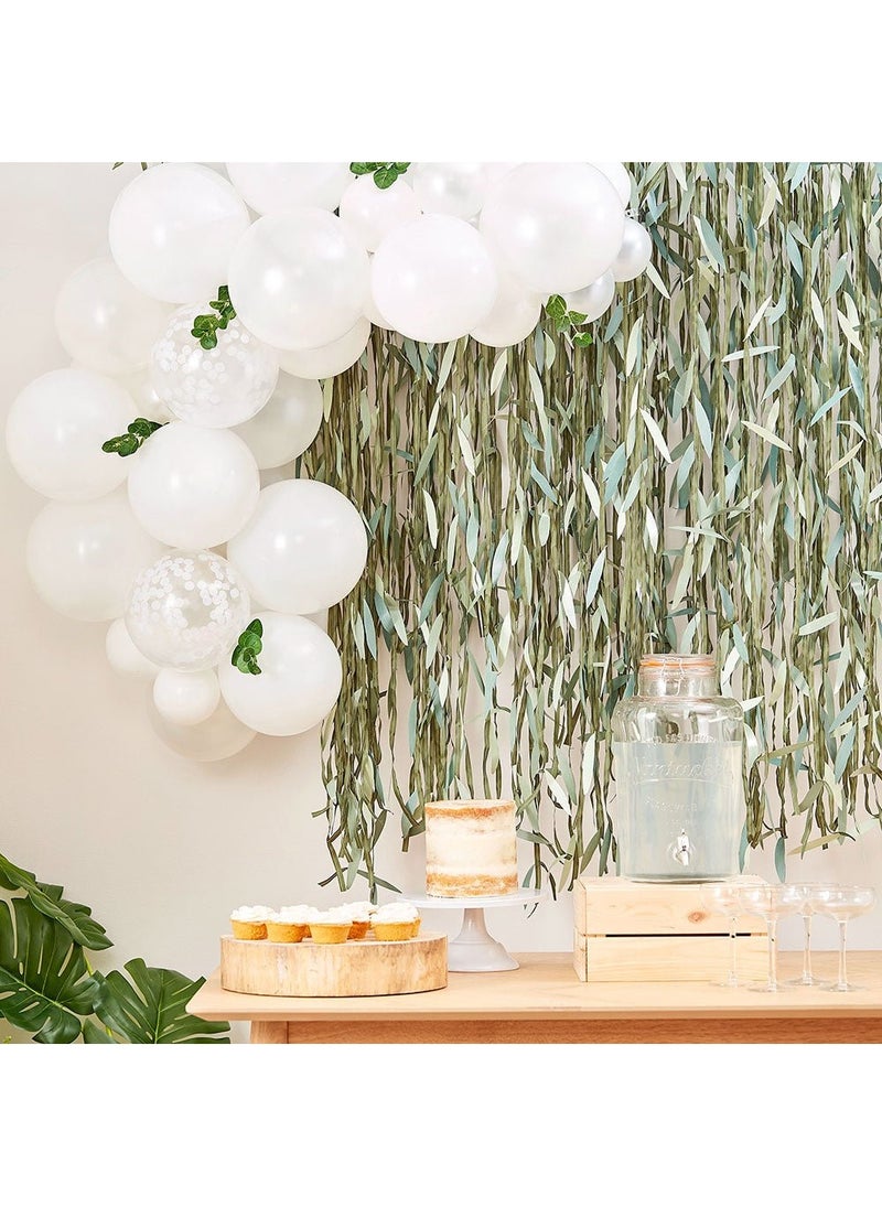 Ginger Ray Balloon Arch Kit White Eucalyptus Latex Decor DIY 3m - Image 2