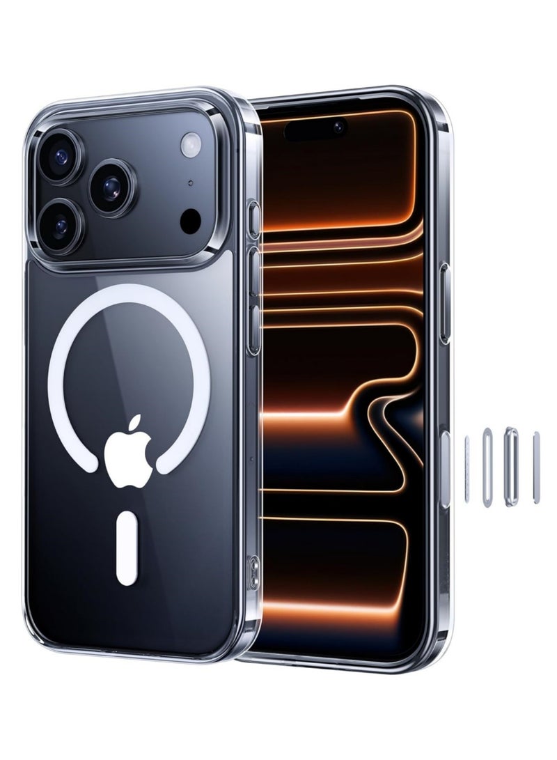 DUSALA for iPhone 17 Pro Case Clear, [Compatible with Magsafe][Anti-Yellowing][Mil-Grade Protection] Shockproof Magnetic Phone Case for iPhone 17 Pro, transparent - Image 1