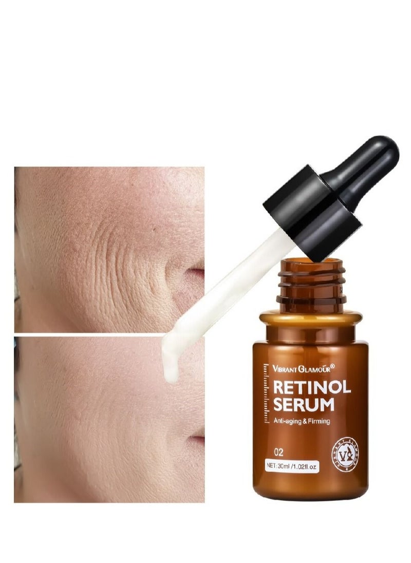 Vibrant Glamour - Retinol Serum Wrinkles Anti-Aging Fine Lines Brighten & Whiten Delicate and Smooth Dull and Yellow Skin for Women 30ml - Image 1