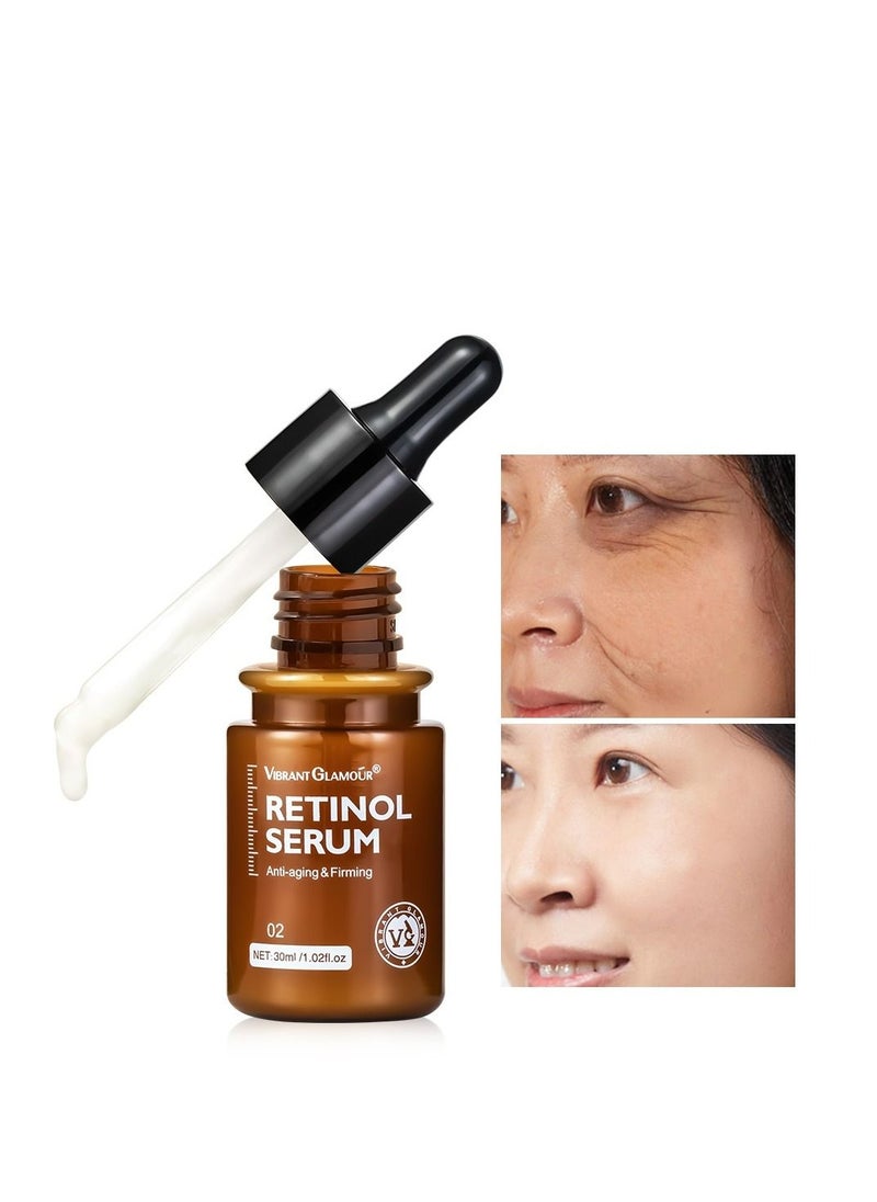 Vibrant Glamour - Retinol Serum Wrinkles Anti-Aging Fine Lines Brighten & Whiten Delicate and Smooth Dull and Yellow Skin for Women 30ml - Image 1