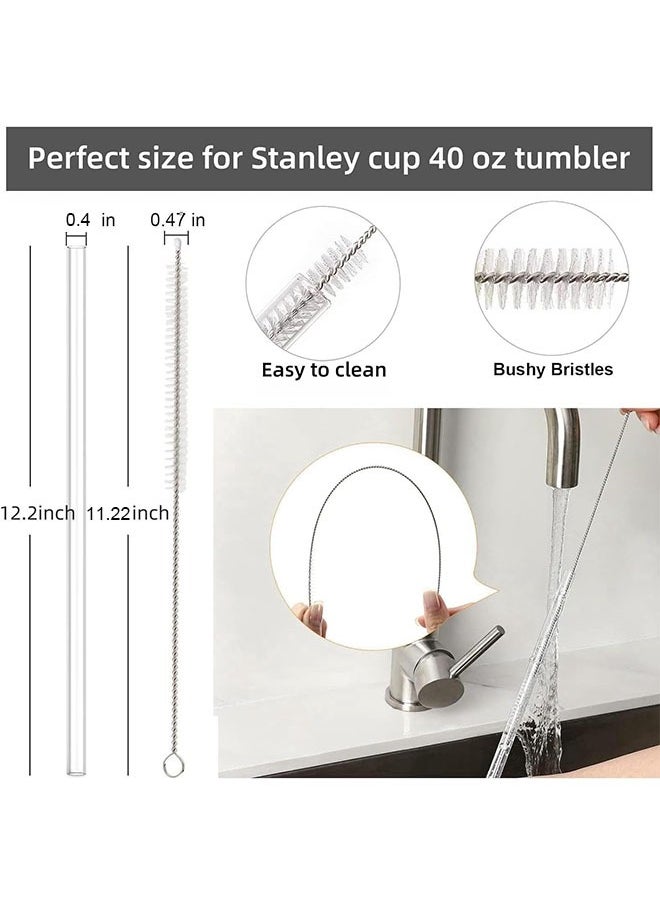 Straws for Cup,Spill Proof Straw Stopper,6 Reusable Straws Leak Proof Straw Cap Accessories for Cup,Clear
