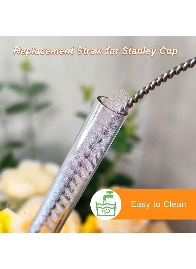 Straws for Cup,Spill Proof Straw Stopper,6 Reusable Straws Leak Proof Straw Cap Accessories for Cup,Clear