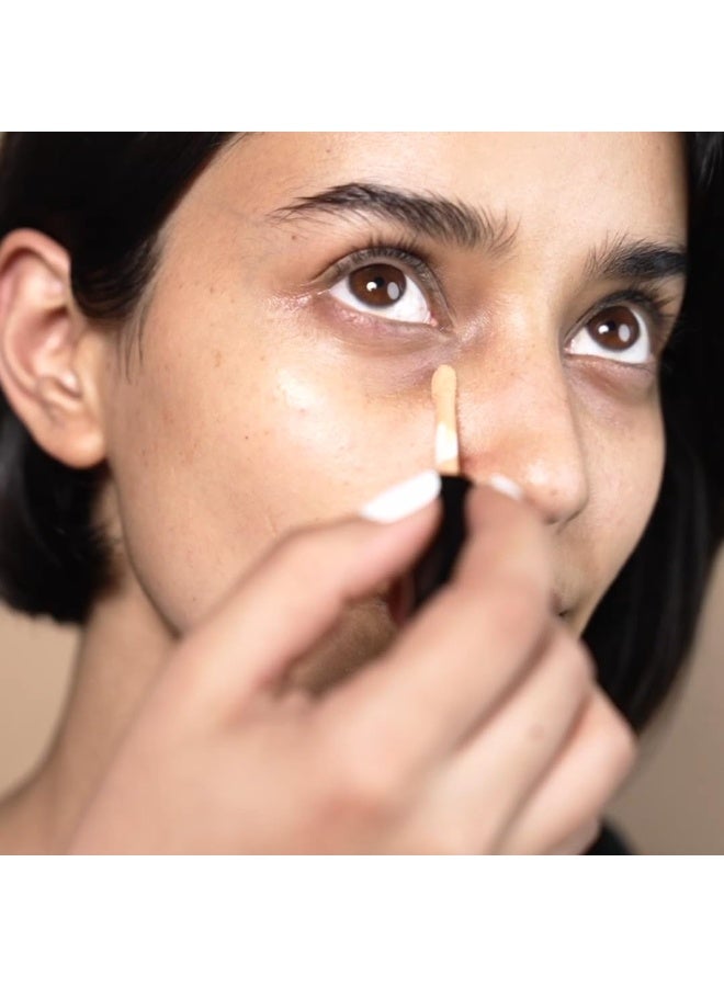 RUBY'S ORGANICS Liquid-Cream Concealer For Under-Eye Dark Circles & Pigmentation, Full Coverage, Cream With Bakuchiol, Easily Blendable, Highly Pigmented, Natural, All Indian Skin Types - HC2, 6.5Ml - Image 2