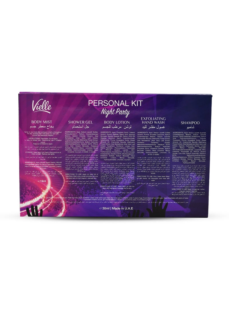 Vielle Night Party Personal Kit Long Lasting Fragrance + Shower Jel + Body Lotion + Hand Wash + Shampoo  - Image 4