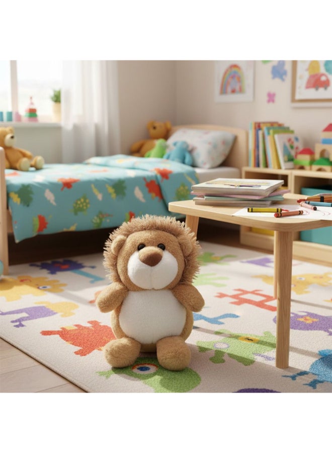 DANUBE HOME 23 cm Beige Plush Lion Soft Toy – Majestic Stuffed Animal, Soft & Cuddly Plush Lion, Wonderful Gift for Kids & Nursery Decor - Image 2