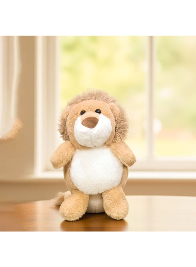 DANUBE HOME 23 cm Beige Plush Lion Soft Toy – Majestic Stuffed Animal, Soft & Cuddly Plush Lion, Wonderful Gift for Kids & Nursery Decor - Image 1