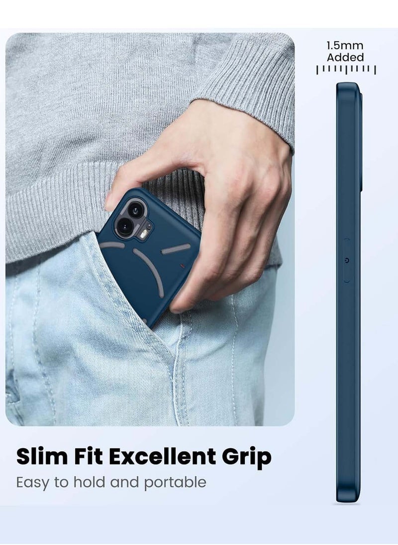 Raxoom Nothing Phone (2) 5G 2023 Liquid Silicone Ultra Thin TPU Case Cover â€“ Storm Blue â€“ Shockproof, Scratch-Resistant Soft Case for Enhanced Grip â€“ Ultra Slim Design for Comfortable Handheld Use â€“ Full Protection with Precision Cutouts - Image 4