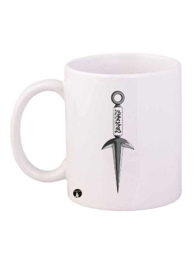 RYN The Anime Naruto Printed Mug White/Grey