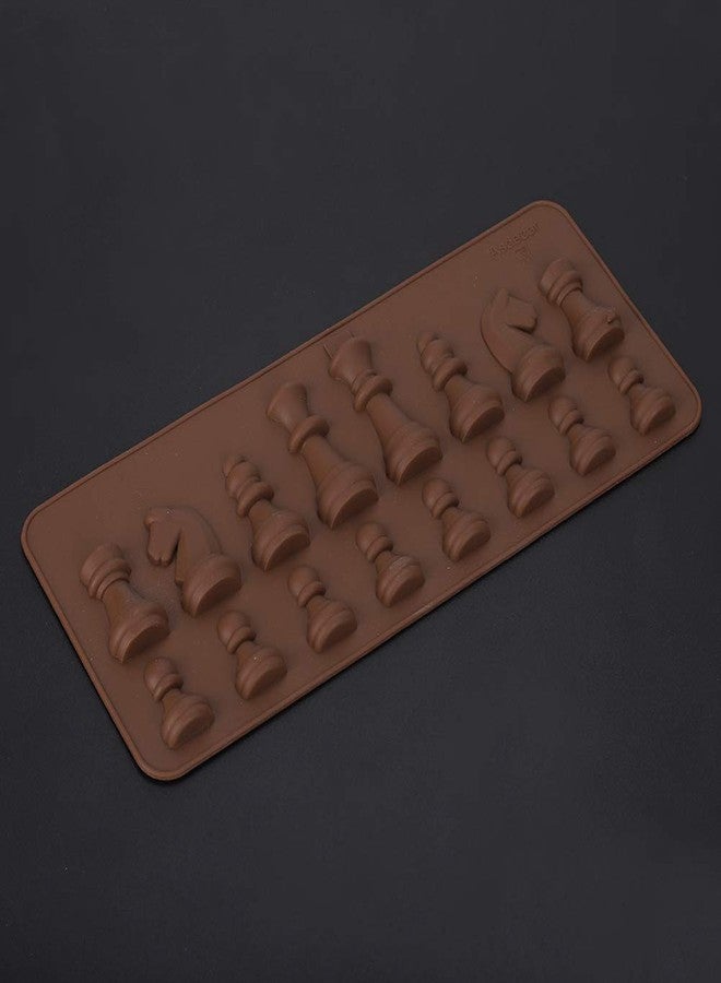 Estink Silicone Chocolate, 16-Cavity International Chess Shaped Chocolate Cake Ice Fondant Cupcake Cake Decorating Tool - Image 4