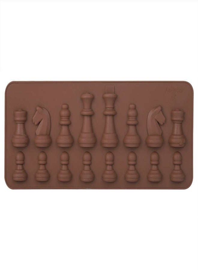 Estink Silicone Chocolate, 16-Cavity International Chess Shaped Chocolate Cake Ice Fondant Cupcake Cake Decorating Tool - Image 1