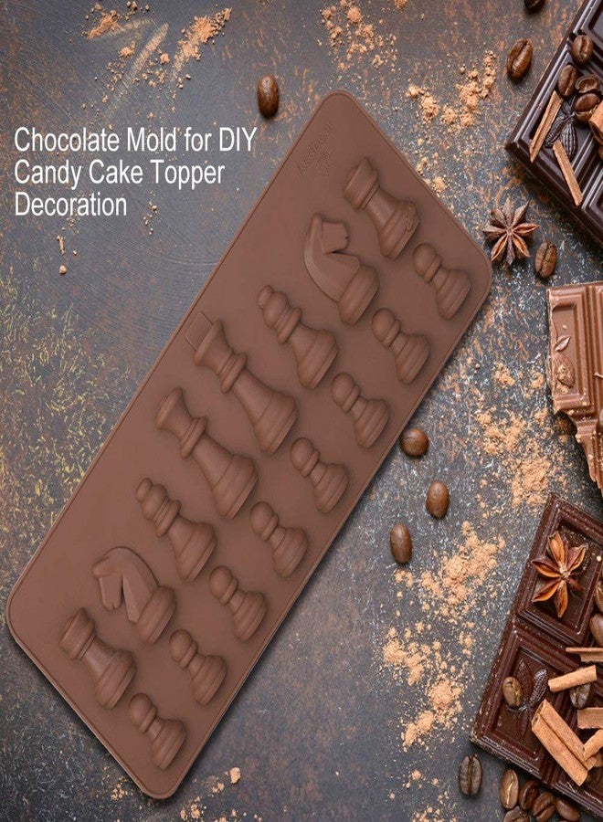 Estink Silicone Chocolate, 16-Cavity International Chess Shaped Chocolate Cake Ice Fondant Cupcake Cake Decorating Tool - Image 2