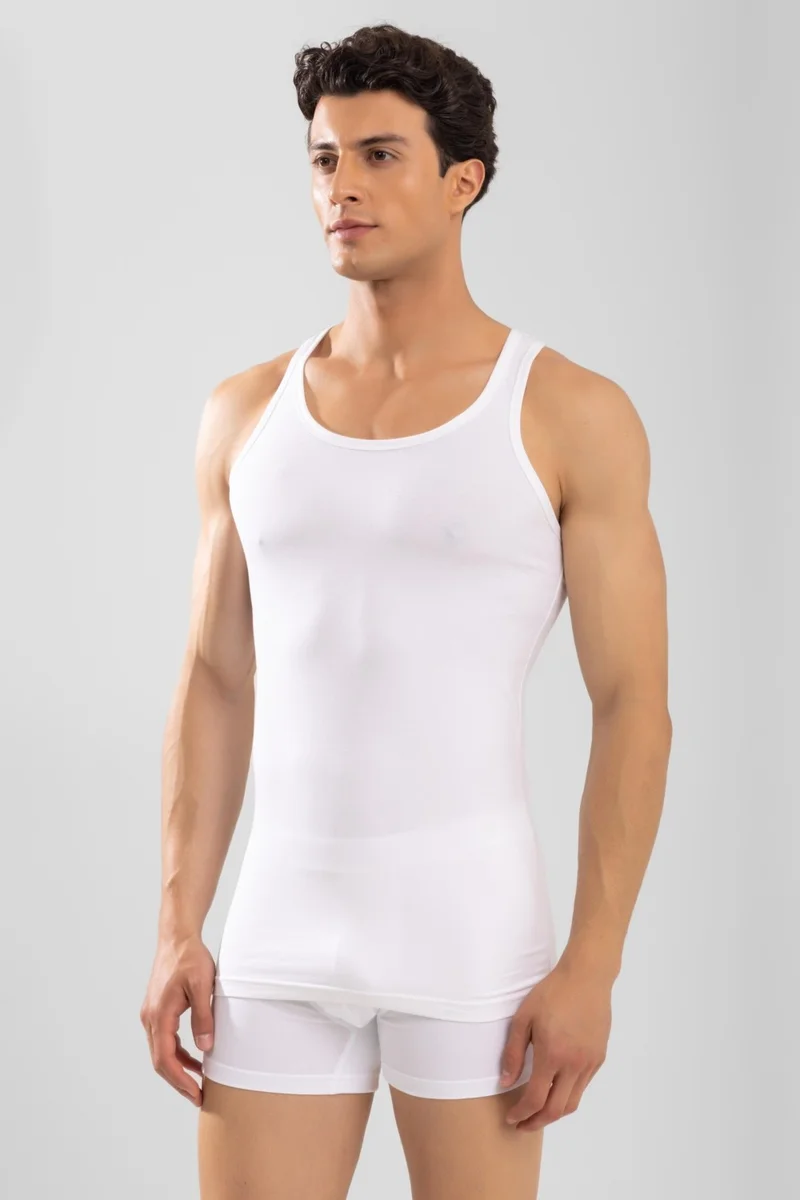 Baykar Men's Sportsman Rambo Cotton Undershirt White