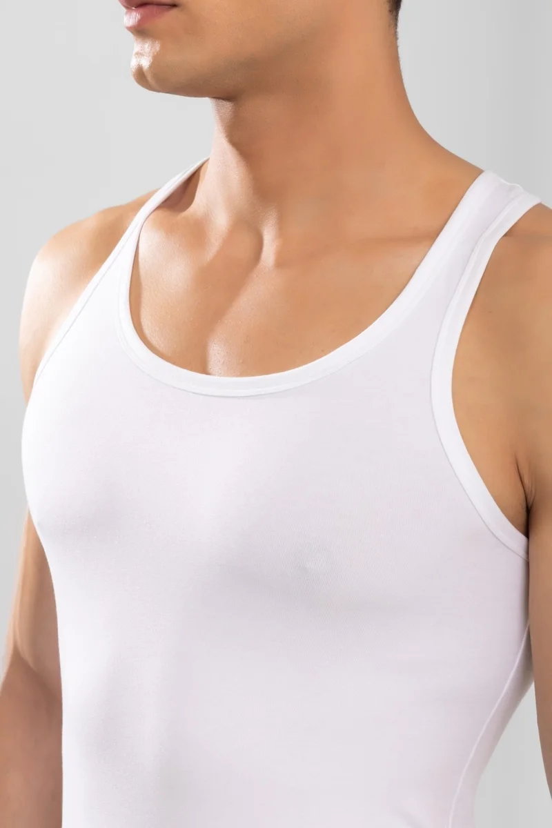 Baykar Men's Sportsman Rambo Cotton Undershirt White