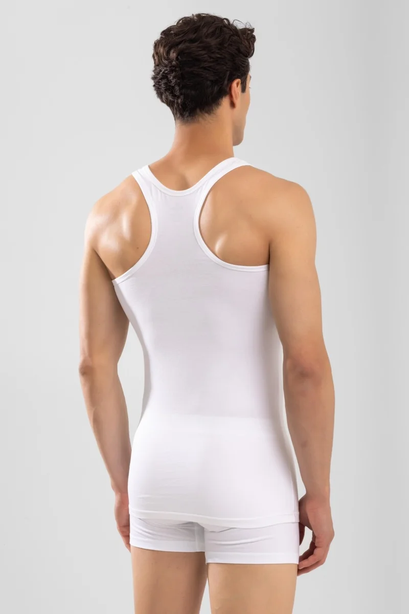 Baykar Men's Sportsman Rambo Cotton Undershirt White