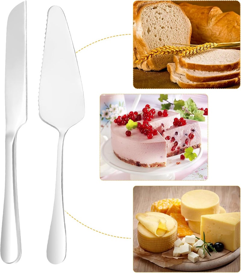 Siutaga Wedding Cake Knife and Server Set Cake Cutter Cake Cutting Set for Wedding Cake Birthday Gift Set Cutter and Pie Spatula for Wedding, Birthday, Parties and Events - Image 4