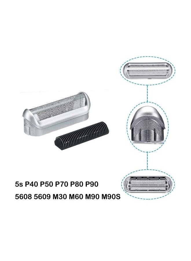 Brrnoo - Electric Shaver Replacement Head for Braun Series 5, Electric Shaver Replacement Heads,5s Razor Replacement Foil & Cutter for Compatible with Braun M90 M60 P40 P50 P60 P70 P80 555 575 370-5S - Image 1