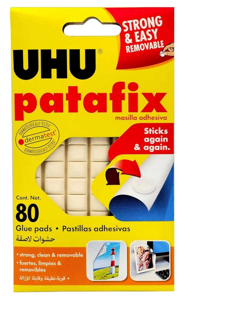 UHU Pack Of 80 Patafix Glue Pads White  - Image 2