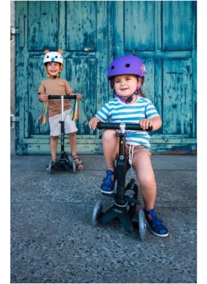 Micro - Micro Scooters- Mini Deluxe 3 in 1 Deluxe Eco -Black | Scooter for Kids | Kids Scooter | Scooter with LED Wheels | Scooter for Kids 3-5 Years - Image 1