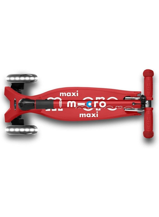 Micro Maxi Micro Deluxe Foldable LED Red | Scooter for Kids | Kids Scooter | Scooter with LED Wheels | Scooter for Kids 3-5 Years - Image 5