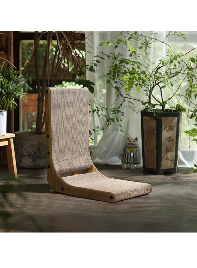 Arabest Cat Scratcher, 23.6 Inch L Shape Cat Scratch Pad Wall Mounted, Cat Scratching Cardboard with Ball Toy for Indoor Cats, Large Size - Image 5