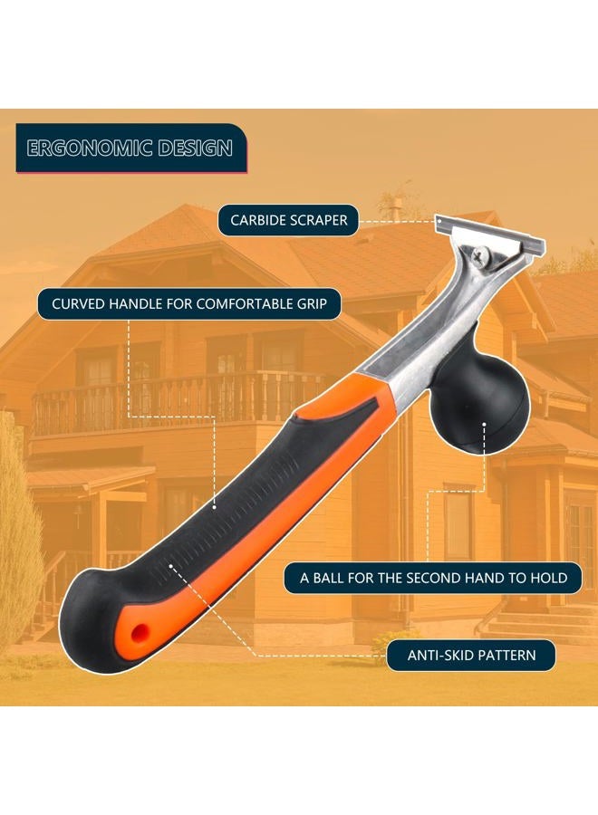 Quini Premium Ergonomic Carbide Scraper Tool,2.5-inch,Heavy-Duty Paint Scraper, Wood and Floor Scraper for Removing Varnish, Glue, Rust, Paint, Resin, Dry Glaze, Stains, Putty, and Scratches - Image 4