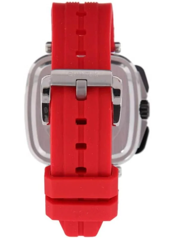 Quantum QUANTUM Men's Watch, Multifunction Display and Silicone Strap - PWG1014.358, Red
