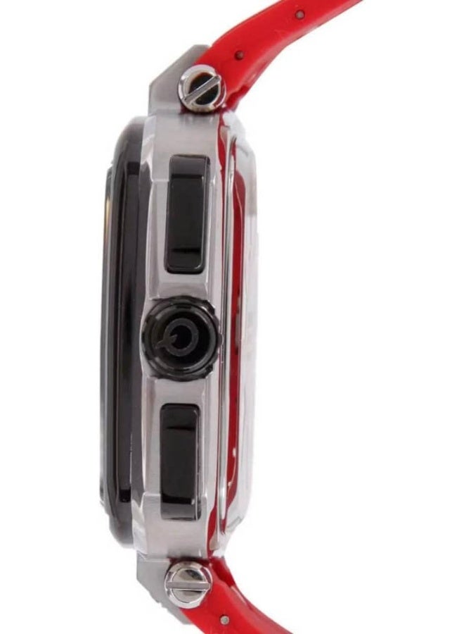 QUANTUM Men's Watch, Multifunction Display and Silicone Strap - PWG1014.358, Red - Image 3