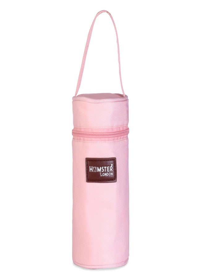 HAMSTER London Super Luxe Bottle Cover, Soft Baby Feeding Bottle Cover with Easy to Hold Strap for 120ml to 150ml Bottles (Peach) - Image 1