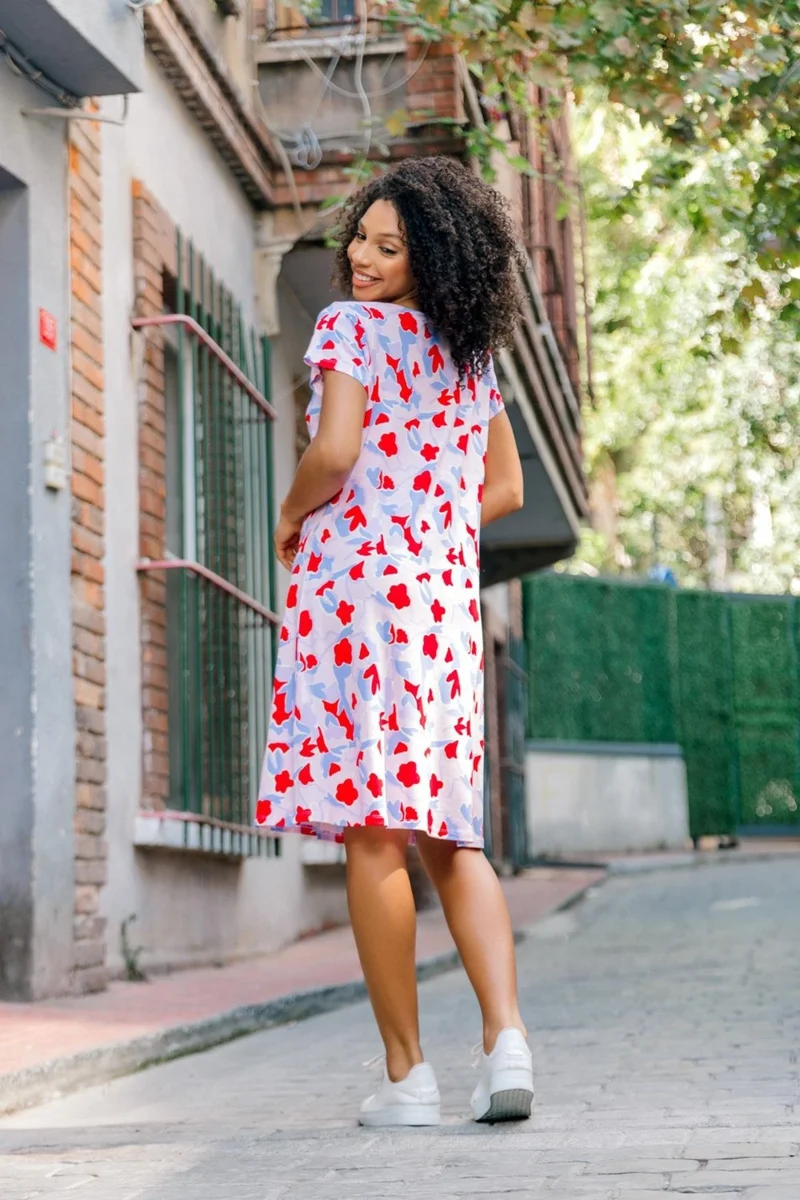 كوتن كونسيبت 3 Pieces Loose Comfortable Casual Combed Fabric Dress