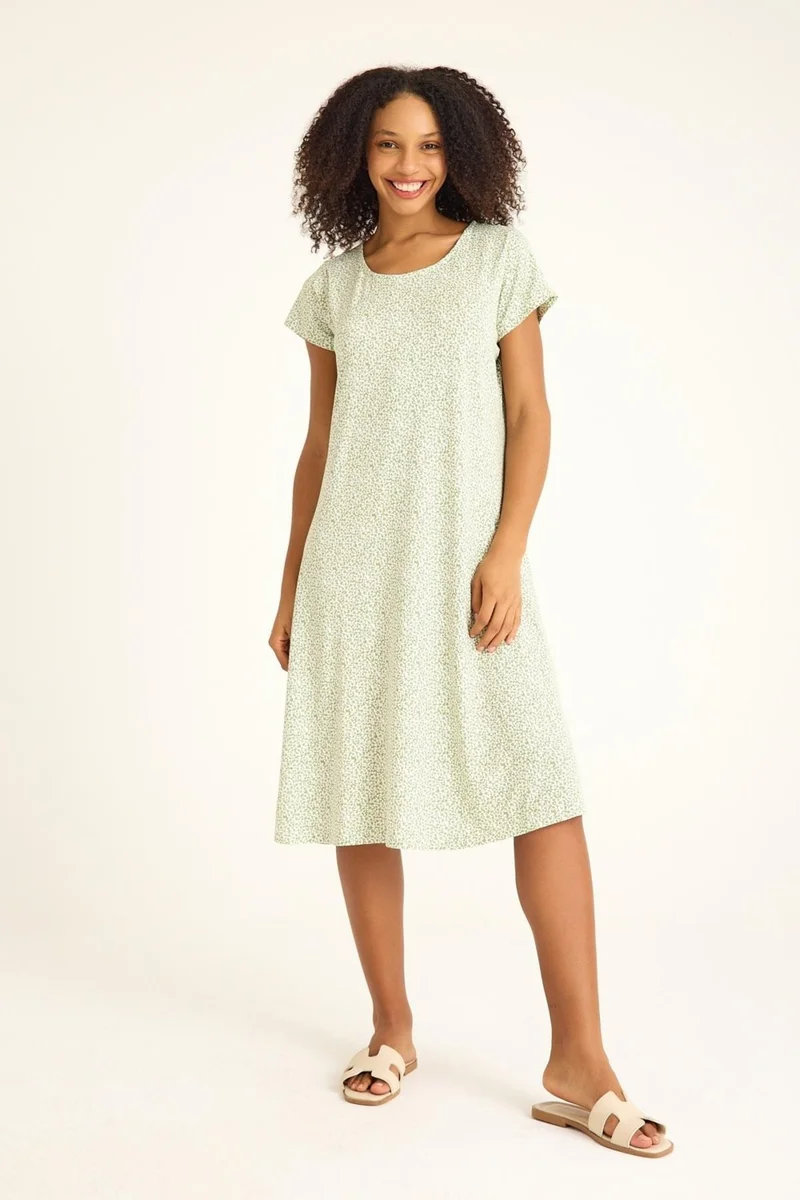 كوتن كونسيبت 3 Pieces Loose Comfortable Casual Combed Fabric Dress