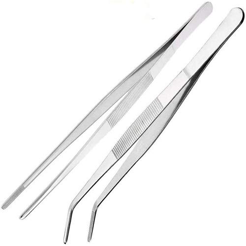 FORGESY Tweezers (12 Inch) Stainless Steel Tongs Set of 2 with Precision Serrated Tips for MEDICAL USAGE - Image 5