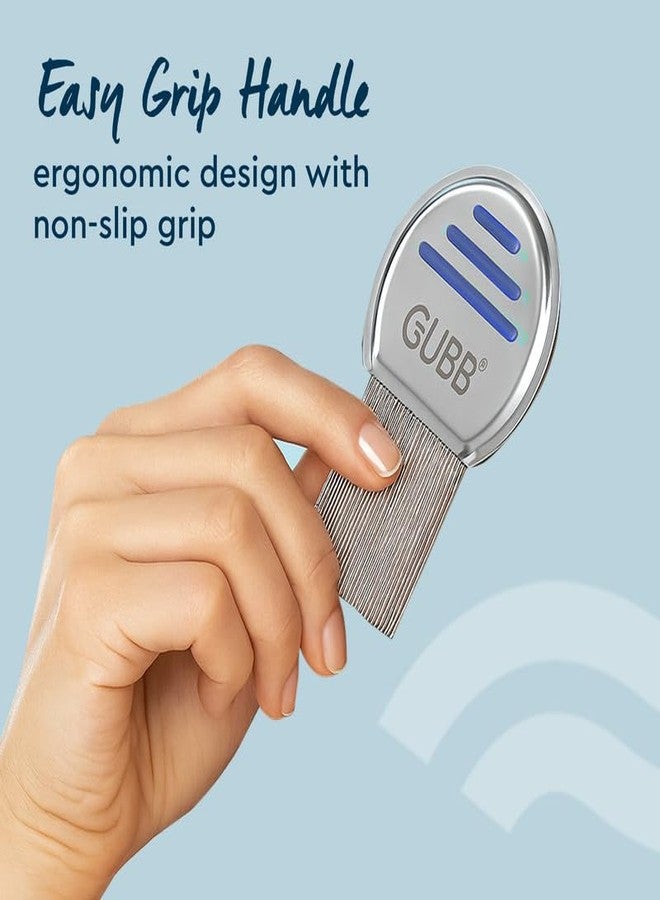 GUBB Metal Lice Comb | Effective Lice & Dandruff Removal | For All Hair Types - Image 3