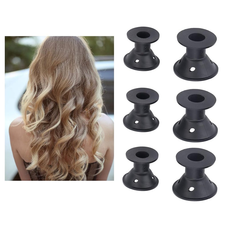 Betued Magic Hair Rollers 20pcs Mushroom Shaped Silicone Hair Curler Set Gentle on Hair Household Women Girls Hair Styling Tool for All Hair Lengths Black