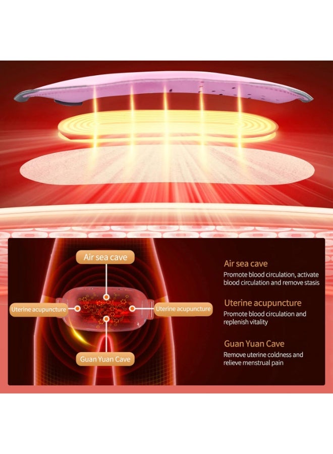 حزام تخفيف آلام الدورة الشهرية المحمول بدون أسلاك – وسادة تدفئة مرنة وناعمة قابلة للغسيل - Image 2