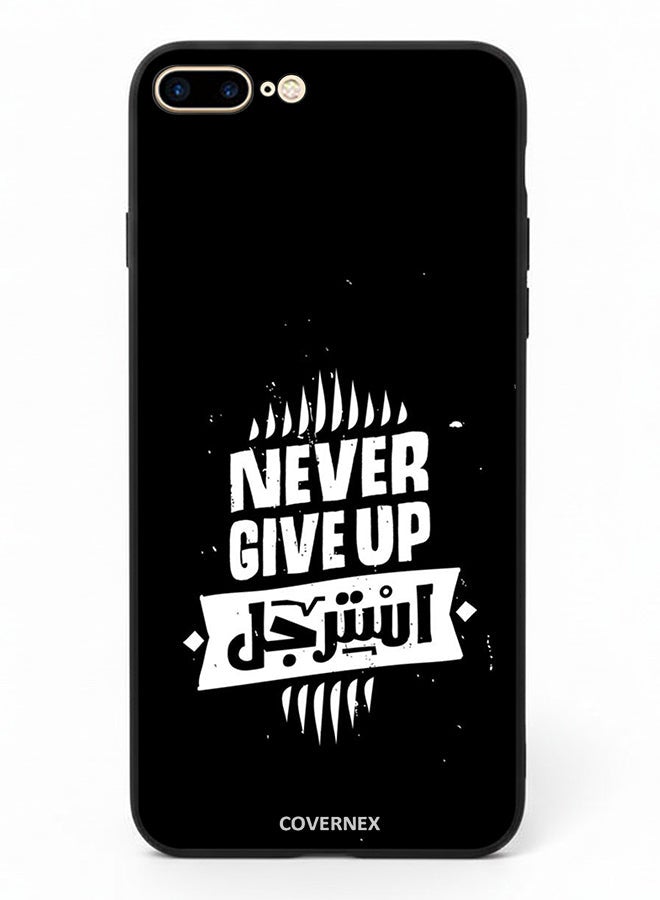 Covernex Apple iPhone 8 Plus Protective Case Cover Printed Featuring Never Give Up - Image 2