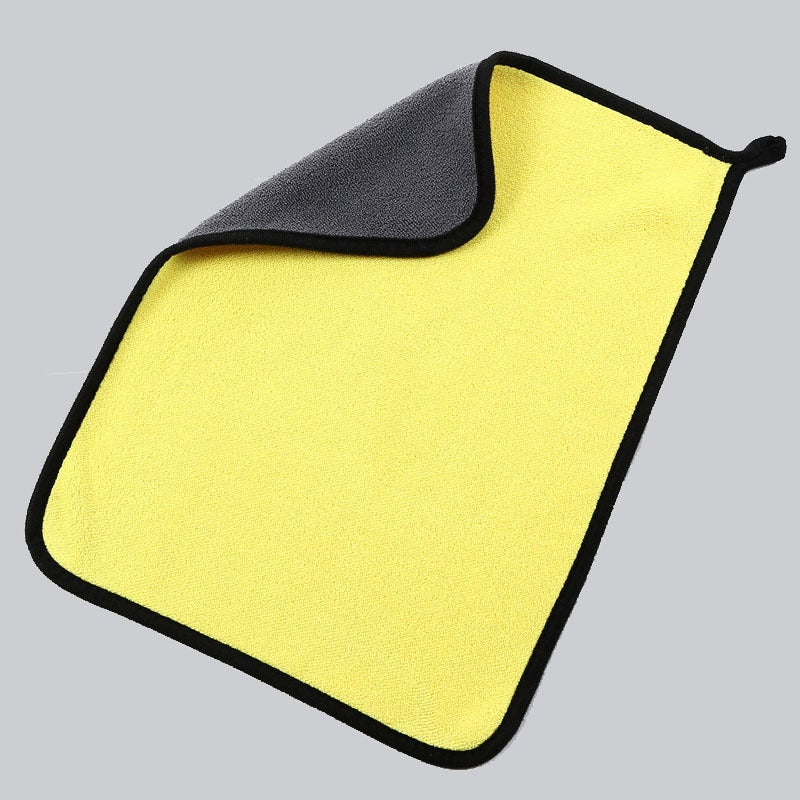 Double-Sided Coral Velvet Car Towel Multi-Functional Car Wash Towel Thickened Absorbent Microfiber Towel Cleaning Towel Rag - Image 1