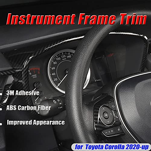 BOYUER for Toyota Corolla 2020-2024,2019-2024 Corolla Hatchback Corolla Cross ABS Instrument Panel Dial Dashboard Trim Cover Frame Car Interior Accessories Decoration Panel Trims (Carbon Fiber) - Image 2