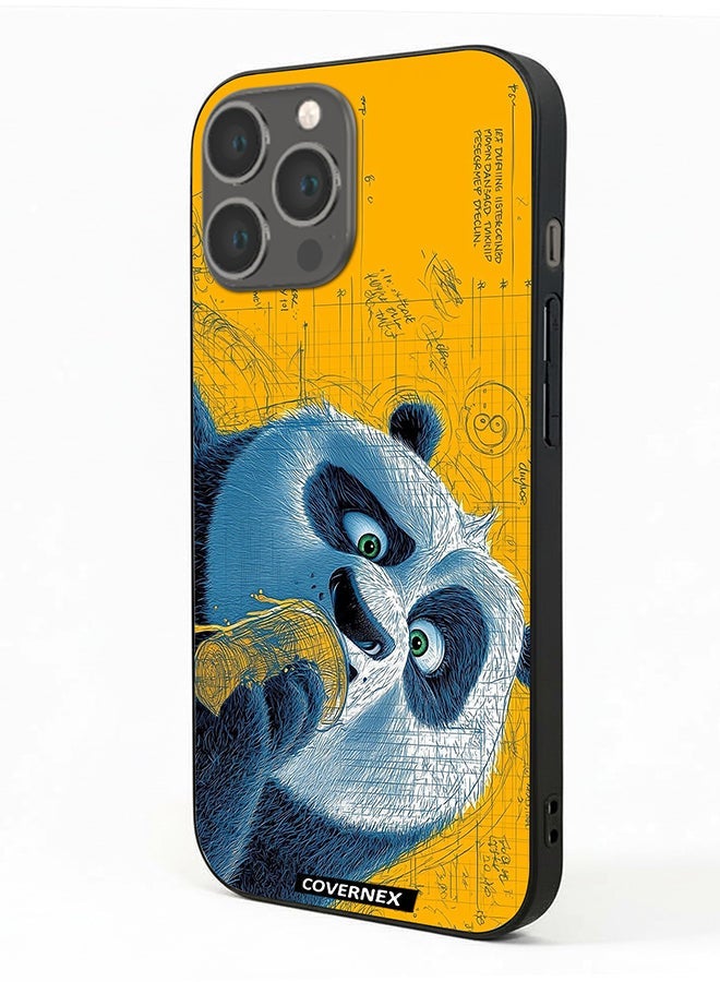 Covernex Apple iPhone 13 Pro Max Protective Case Cover Printed Featuring Whimsical Panda Illustration - Image 1