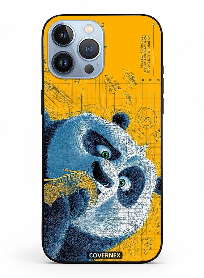 Covernex Apple iPhone 13 Pro Max Protective Case Cover Printed Featuring Whimsical Panda Illustration - Image 2