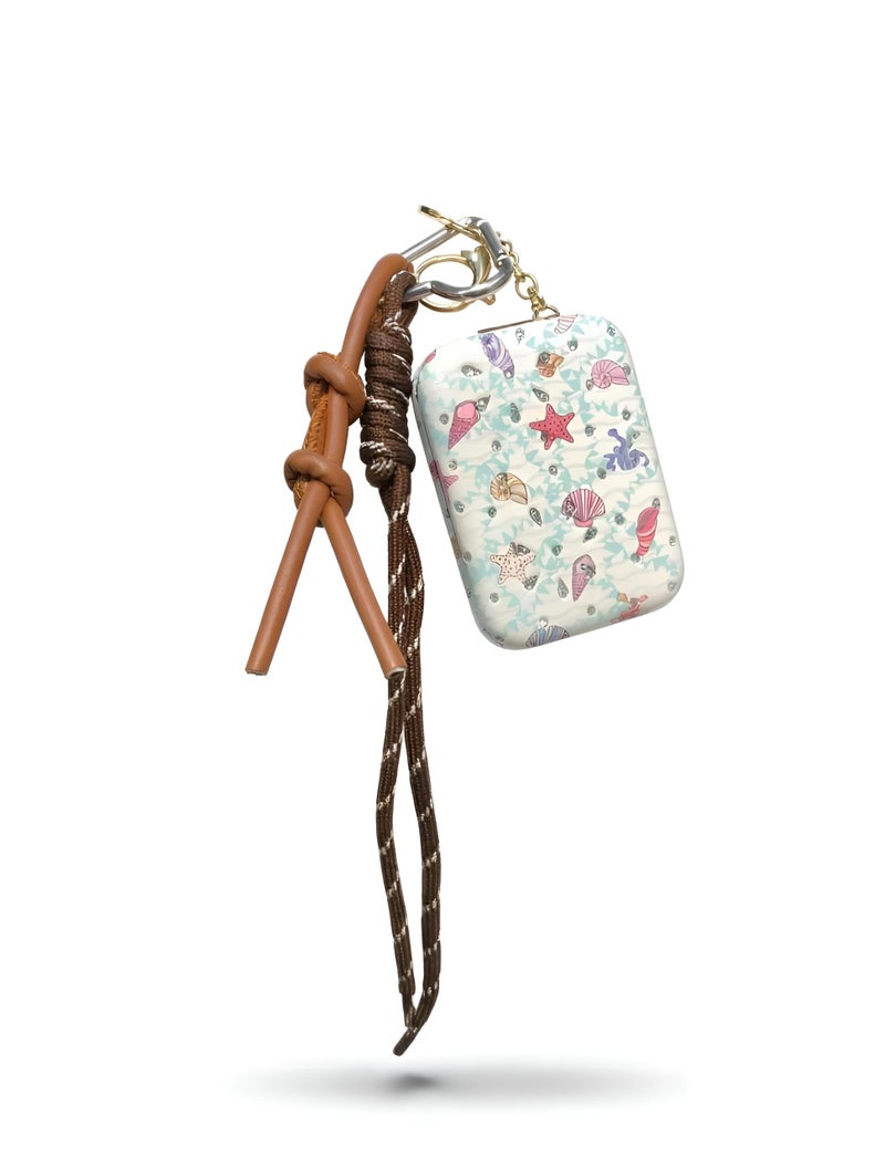 Pocket - Practical mini mirror with high-definition clarity, wrapped in chic synthetic leather case that closes tightly via a button to protect against dust and damage. (option 7) - Image 1