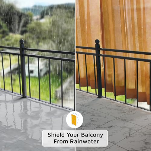 HIPPO High Density Polyethylene 150 GSM Outdoor Loop Curtains Sun Blocking, UV Protection, Light-Filtering Balcony Curtain (Beige, 4.5FTX7.5FT, 1PC) - Image 5