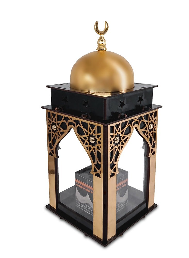 فانوس رمضان الخشبي بتصميم قبة مسجد  - Image 1