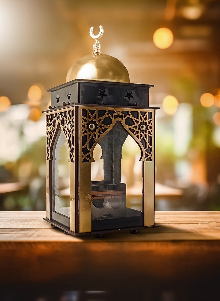 فانوس رمضان الخشبي بتصميم قبة مسجد  - Image 2