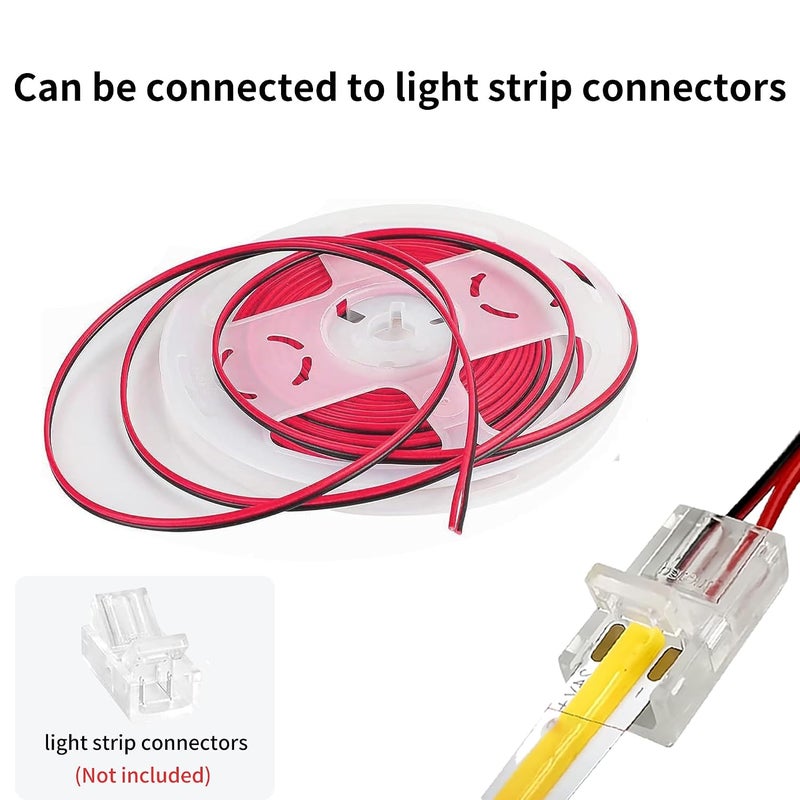 20M/65.6FT 22AWG Electrical Wire,2 Pin Black Red Wire Cable,Extension Wire Cable (22AWG, 20M) - Image 5