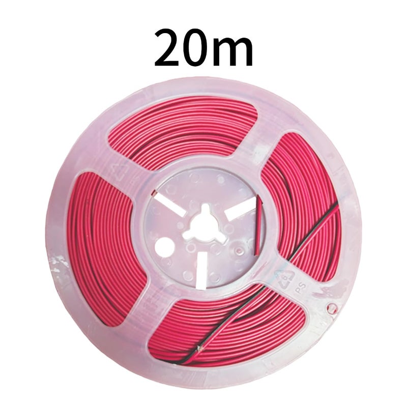 20M/65.6FT 22AWG Electrical Wire,2 Pin Black Red Wire Cable,Extension Wire Cable (22AWG, 20M) - Image 2