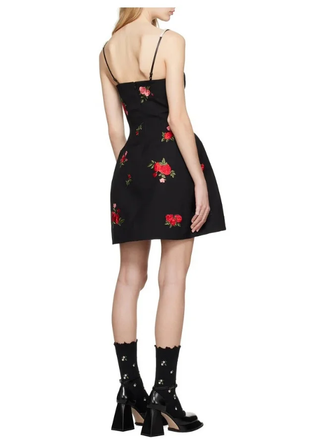 Madam Uniq Vintage-Inspired Luxurious Rose Print Slip Dress