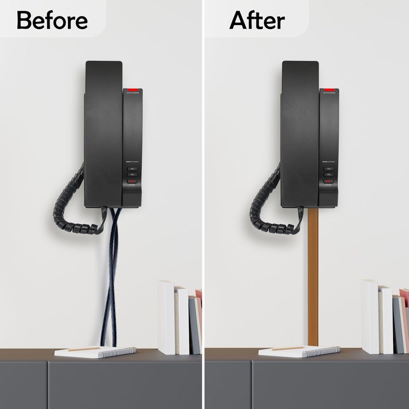 RUBBER BOND TV Cord Hider â€“ Flexible Wall Cord Cover Low Profile Silicone Cable Raceway Self Adhesive Cut to Size Design for Hiding Wires on Wall Clean Home Setup Cable Concealment, Brown, 10 Feet - Image 5