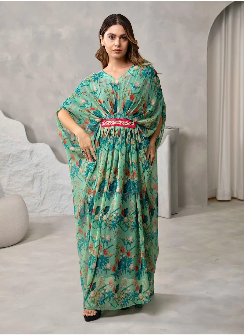 إكستاسي Printed kaftan set