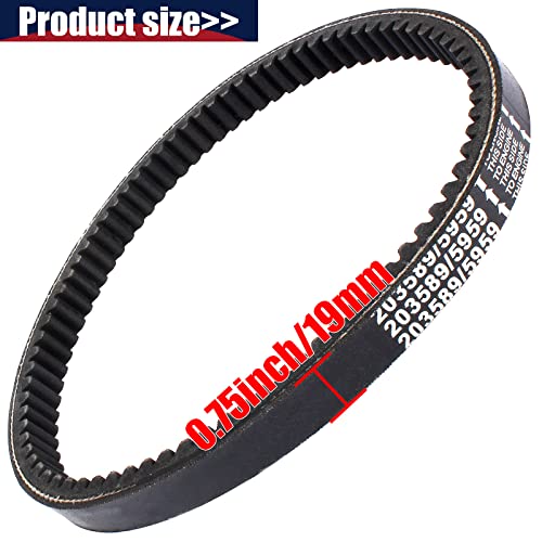 LIYYDS 3 PCS Drive Belt Compatible with Coleman KT196 Go Kart Powersports KT196cc 4 Wheelers 196cc 6.5HP Gokart Buggy Mini Bike - Image 2